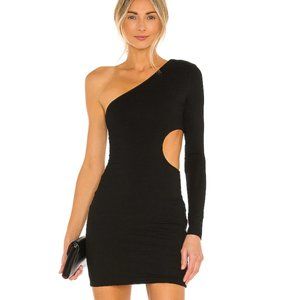 COPY - Superdown Black one shoulder cocktail dress